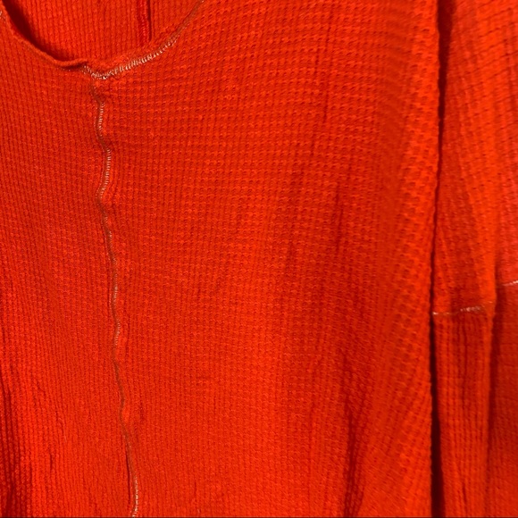 Anthropologie Saturday Sunday Red Waffle Knit Top - Picture 5 of 6